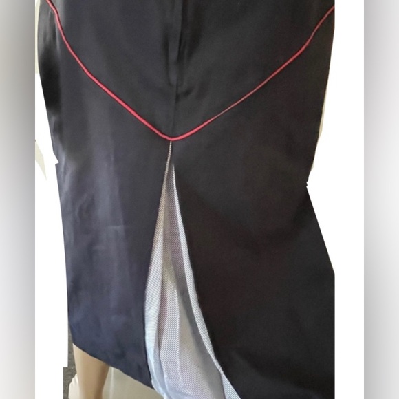 Unique Vintage Retro Nautical Rockabilly Wiggle Pencil Sailor Strapless Dress - Picture 4 of 6